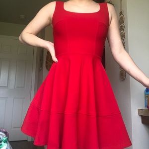 Red babydoll dress